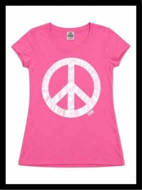 💕VS PINK 2009 ☮️ Peace Sign ☮️Tee 💕